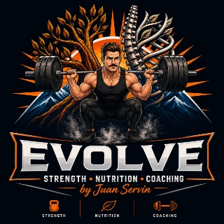 Evolve by Juan strength, nutrition, and coaching emblem